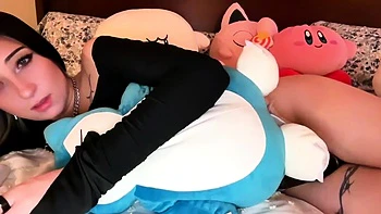 Cute curly brunette solo webcam masturbation