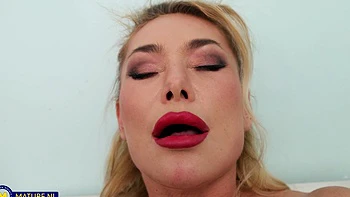 Hot milf Malusha in sexy lingerie plays with her toys