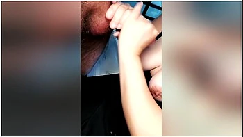 Horny Stepmom Gives Young Neighbor A Handjob Until He Cums On Her Tits