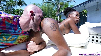 African fuck doll with perfect ass Mini Stallion loves interracial sex