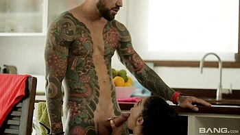 Busty brunette with good bottom Julia De Lucia screwed from behind