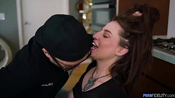 Dude with a pretty fat penis fucked a gorgeous girlfriend Aubree Valentine