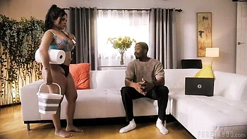 Busty brunette Summer Col is enjoying this huge wiener so much