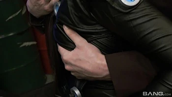 Submissive Asian in leather Mone Kamiki rammed in the doggy style