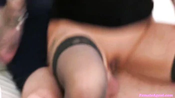 Astonishing high-heeled blonde Little Delicious rammed by large dick