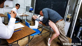 Good classroom fuck in the cowgirl pose with Coco Lovelock