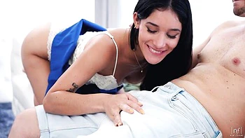 Gorgeous brunette Carolina Guerrero is enjoying intensive penetration