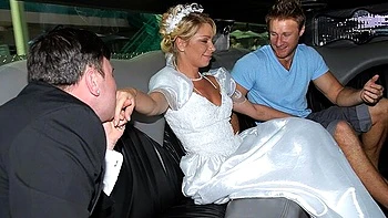 Backseat fuck in the cowgirl pose with a busty blonde Stepphanie