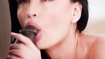 Outdoor interracial sex in the cowgirl pose with a hot brunette Milena Ray