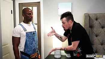 Inked chick Chantal Danielle is enjoying jumping on a large dick