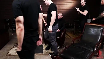 An awesome double penetration gangbang with an ebony Kira Noir