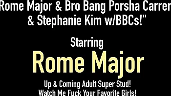 Flashy Porsha Carrera and Rome Major's brunette smut