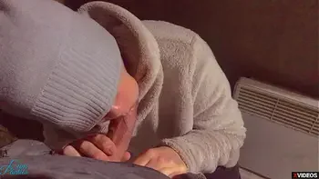 Horny co-worker creampied after working