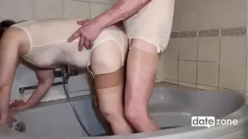 Perverted guy uses cock ring to fuck mature slut longer and harder