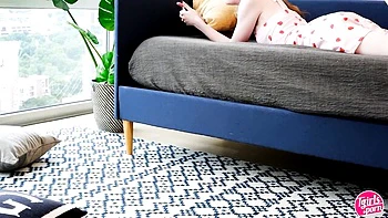 Dirty bedmate's masturbate scene