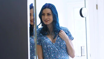 The couple has sex in different poses with Jewelz Blu’s big fake boobs shining.