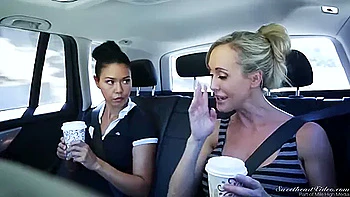 Brandi Love Fucks Young Blondie In The Shower