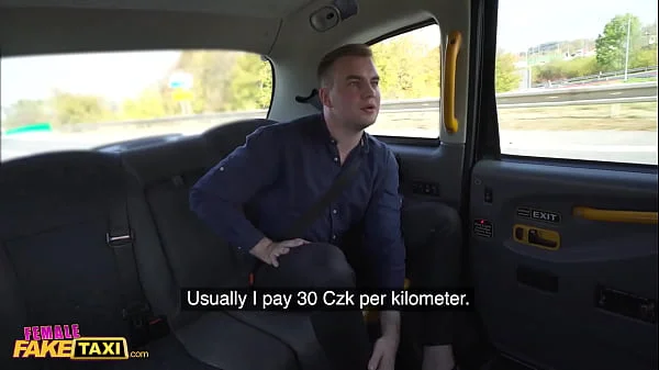 Female Fake Taxi Busty Blonde Invites Passer-By to fuck her after Customer cannot get it up