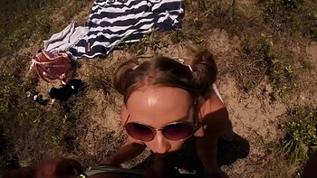 Scarlet Chase - Public Beach Oil Ass Fucking