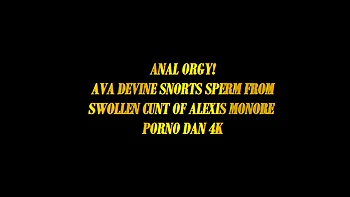 Anal Orgy! Ava Devine Snorts Sperm From Swollen Cunt Of Alexis