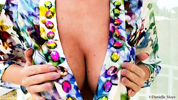 Big Boobed Blonde Masturbates With A Dildo In The Bathroom