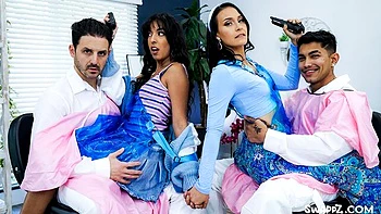 Good partner swap with hot girlfriends Claire Black and Jade Greene