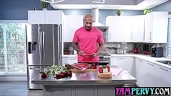 Jealous Full-breasted Ebony 18yo Fucks Stepdad With Brianna Moore And Valentine S Day