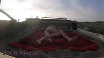 Strangers caught us masturbating on nudist beach in Maspalomas Dunes Canary with cumshot Part 1 - MissCreamy