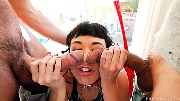 Little Puck's brunette porn by Jules Jordan