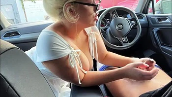 Busty Milf Car sex: Blowjob, Doggy  Cowgirl Porn