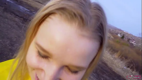 I met ex-girlfriend, teen slut, she offered to do a blowjob on the street.