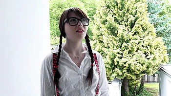 Brunette teen Luna Rival gets banged hard by her boyfriend