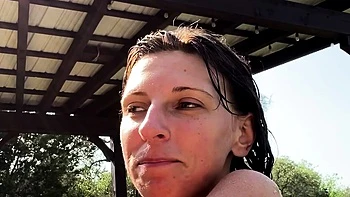 Chubby Brunette Big Boobs Dildo Masturbation