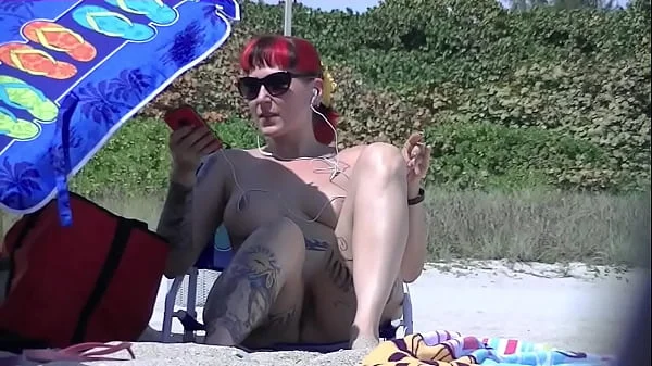 Exhibitionist Wife #170 & 172 - Morgan La Rue First Time At The Nude Beach Making A Voyeur Video For Her Husband!