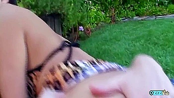 Raunchy Asian Cutie With Big Saggy Tits Loves Taking Hard Dick Outdoors