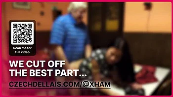 Brunette Twins Blowjob Threesome With Old Man In Public - POV Fucking & Doggy Style