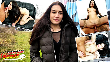 German Scout Picks Up Skinny Czech Teen Stefani Jameson for First Casting - Saggy Tits, Rough Fuck & Squirting
