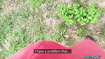 Tootsie sucks big cock outdoor blowjob