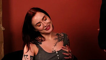 Big-titted British babe jerking off watched