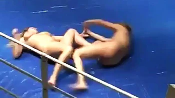 Big Tits Wrestling with Dildos & Lesbians