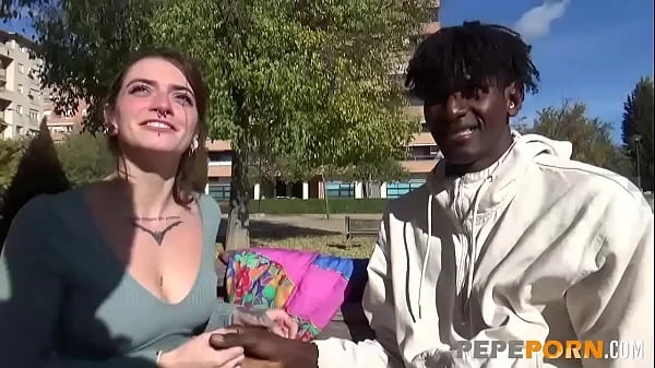 Malafalda takes the BLACK COCK CHALLENGE! She has great fun at HER FIRST INTERRACIAL