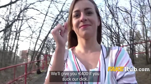 Random girl with big natural boobs