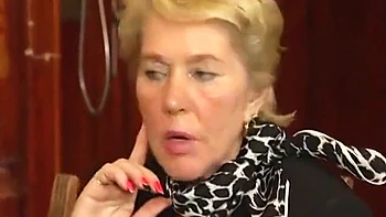 Blonde Granny Sucked and Fucked Hard in Office After Fingering