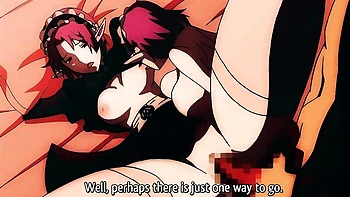 Hentai démon aux gros seins, double pénétration seins