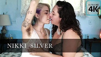 Hairy Lesbian Nikki Silver and Pearl Sage Fuck and Lick Armpits