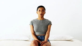 Teen girl shows off and masturbates in hot homemade solo