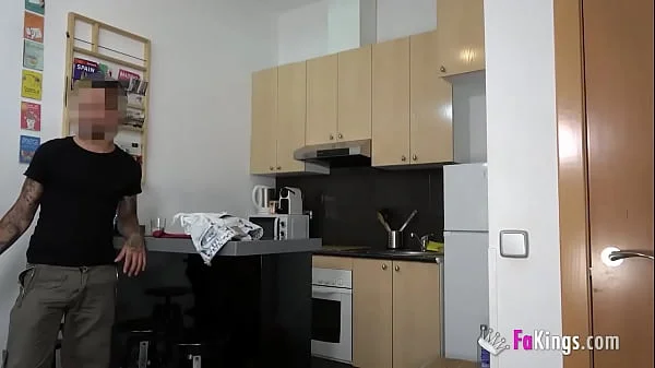 Young 'n shy babe seduces random guys in the streets of Madrid!