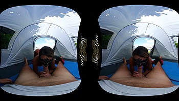 Hardcore Camping Fuck with Big-Titted Brunette Milf