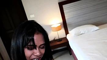 Tatted Asian Babe Craves Hot Cum Inside Casting Blowjob