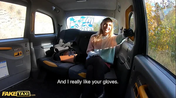 Fake Taxi Jayla De Angelis Wraps Her Gloves Around Cabbie's Cock